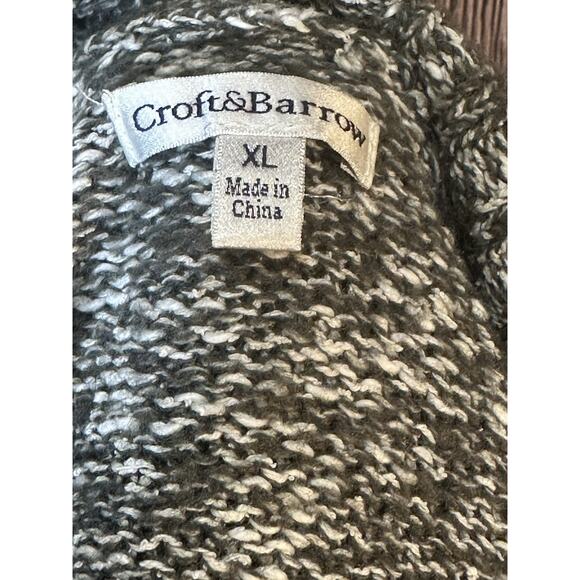 Croft & Barrow Women's Grey Open Cardigan sweater Long Sleeve Size XL - Picture 6 of 8